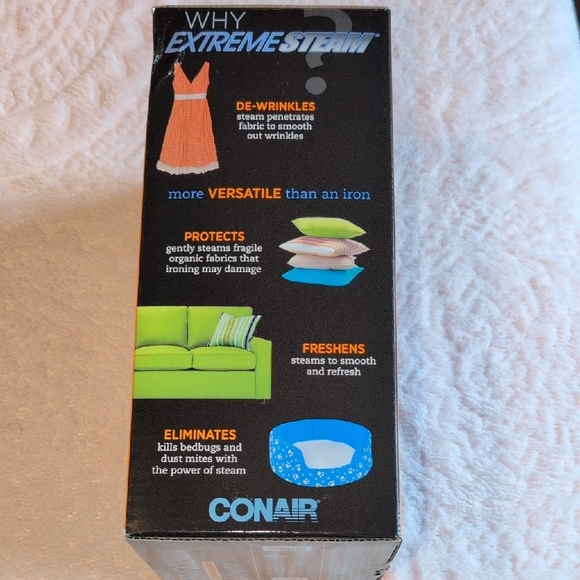 Conair Extreme Steam Handheld Steamer w/Dual Heat Technology. 5xFaster/30%Hotter - Picture 11 of 12